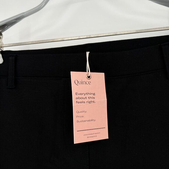 Quince Women's Black Ultra-Stretch Ponte Pant Straight Leg XL Tall 32" NWT - Picture 3 of 6